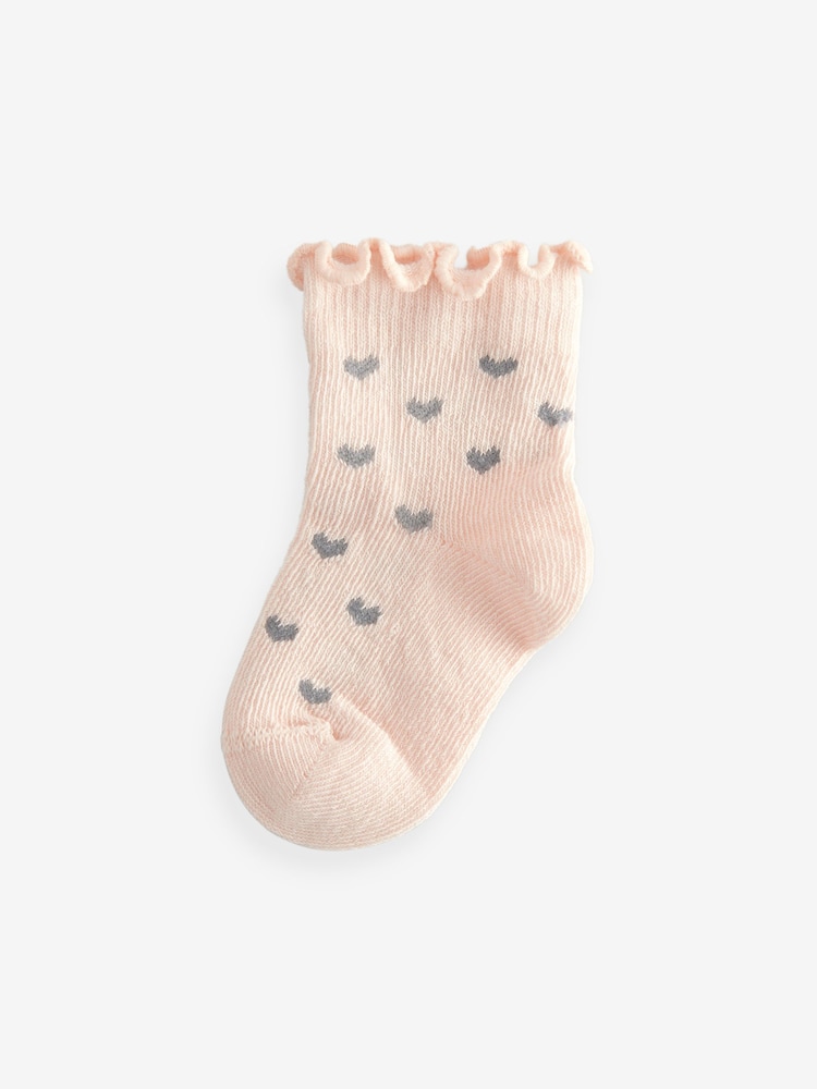 Monochrome Bow Baby Socks 5 Pack (0mths-2yrs) - Image 2 of 8