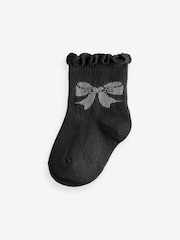 Monochrome Bow Baby Socks 5 Pack (0mths-2yrs) - Image 3 of 8