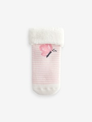 Pink Towelling Character Socks 4 Pack (0mths-2yrs) - Image 2 of 5