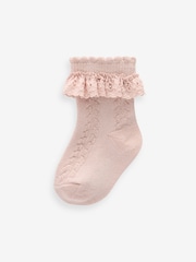 Neutrale Farbe - Baby Socken mit Spitze im 7er-Pack (0 Monate bis 2 Jahre) - Bild 4 von 5