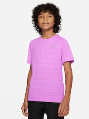 Nike Rush Fuschia Dri-FIT Miler Training T-Shirt - Image 1 of 5