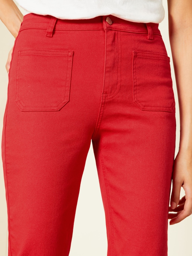 Love & Roses Red Slim Crop Jeans - Image 4 of 4