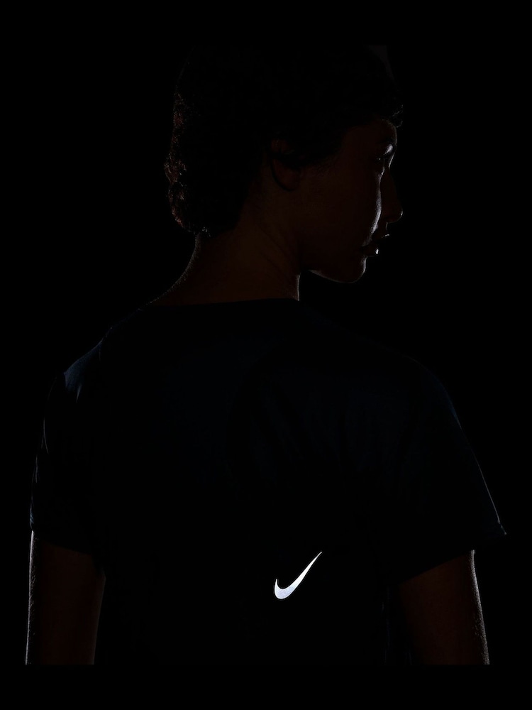 Nike Navy Dri-FIT Race Short Sleeve Running Top - Image 7 of 7