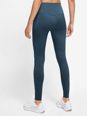 Nike Armory Navy Premium Go Firm Support High Waisted Full Length Leggings With Pockets - Image 2 of 4