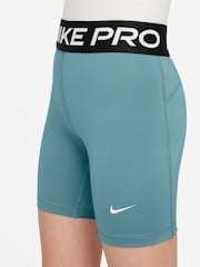 Nike Turquoise 5 Inch Dri-FIT Pro Shorts - Image 3 of 4