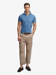 SUPERDRY Classic Cotton Linen Polo Shirt - Larawan 4 ng 5