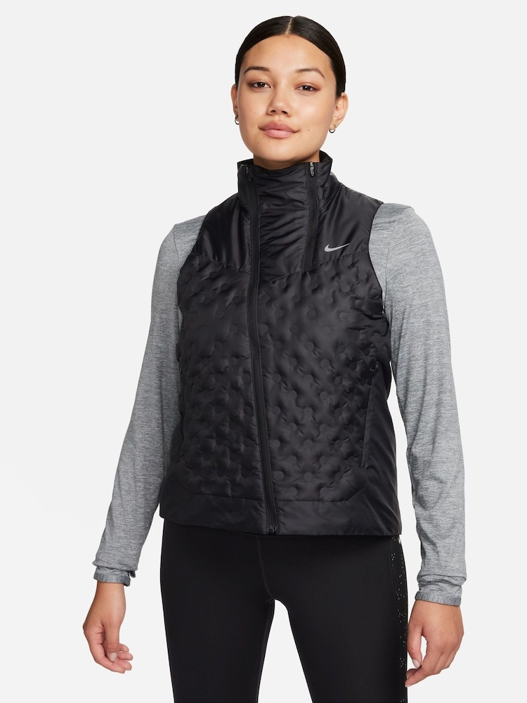 Nike Black Therma-FIT ADV Repel AeroLoft Running Vest - Image 1 of 7