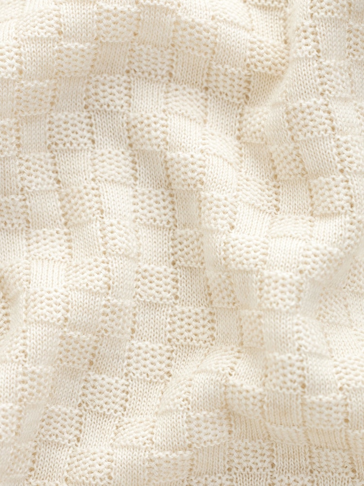 Ecru White Signature Regular Textured Polo Shirt - Image 7 of 7