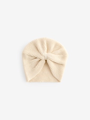 Cream Baby Knitted Turban Hat (0mths-3yrs) - Image 2 of 3