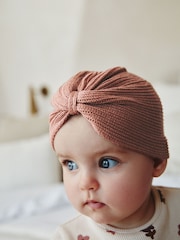 Pink Baby Knitted Turban Hat (0mths-2yrs) - Image 2 of 4