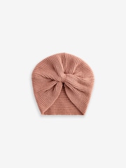 Pink Baby Knitted Turban Hat (0mths-2yrs) - Image 3 of 4