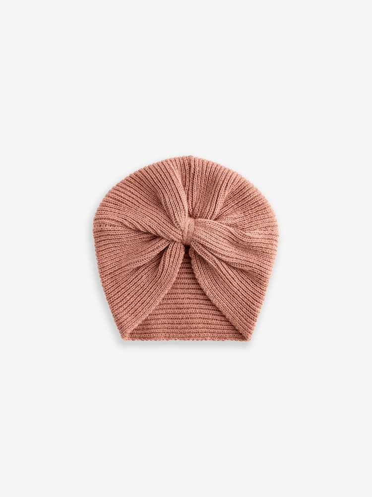 Pink Baby Knitted Turban Hat (0mths-2yrs) - Image 3 of 4