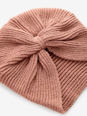 Pink Baby Knitted Turban Hat (0mths-2yrs) - Image 4 of 4