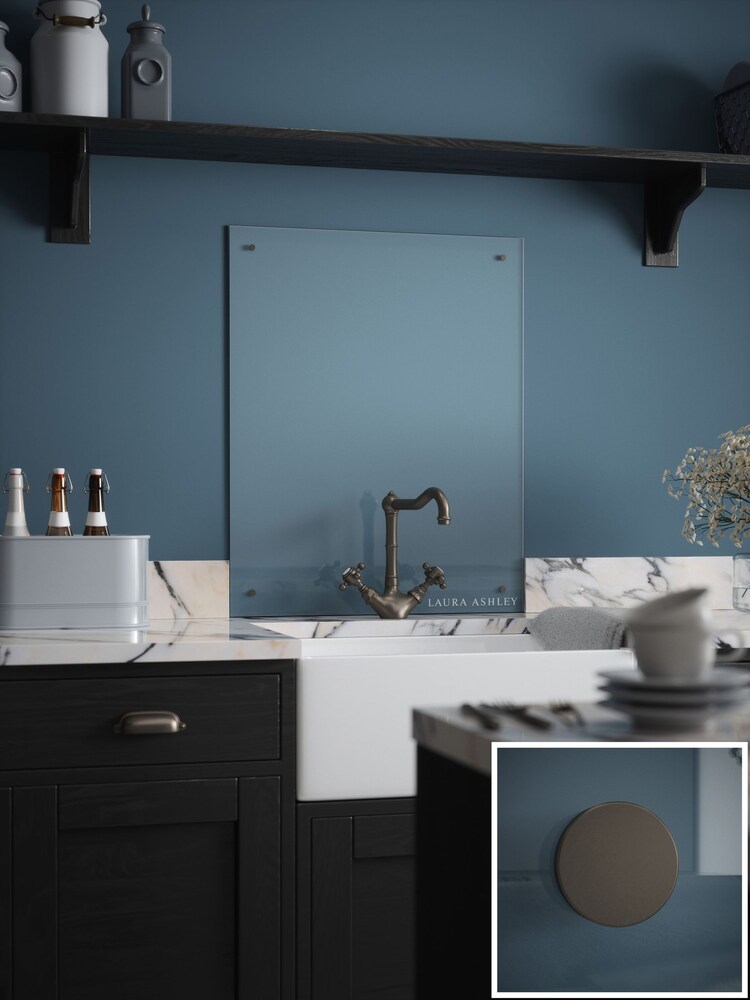 Laura Ashley Clear with Bronze Glass Splashback 60x75cm - Image 1 of 6