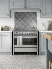 Laura Ashley Charcoal Mr Jones Glass Splashback 60x75cm - Image 1 of 5