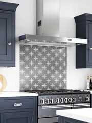 Laura Ashley Charcoal Wicker Glass Splashback 60x75cm - Image 1 of 5