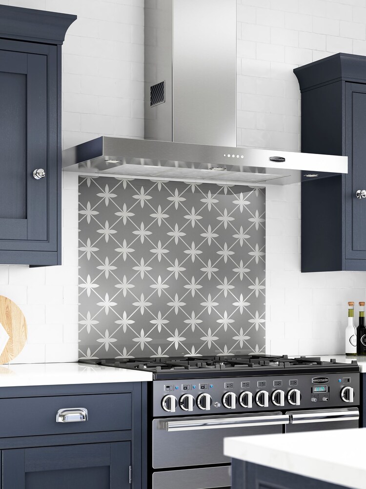 Laura Ashley Charcoal Wicker Glass Splashback 60x75cm - Image 1 of 5