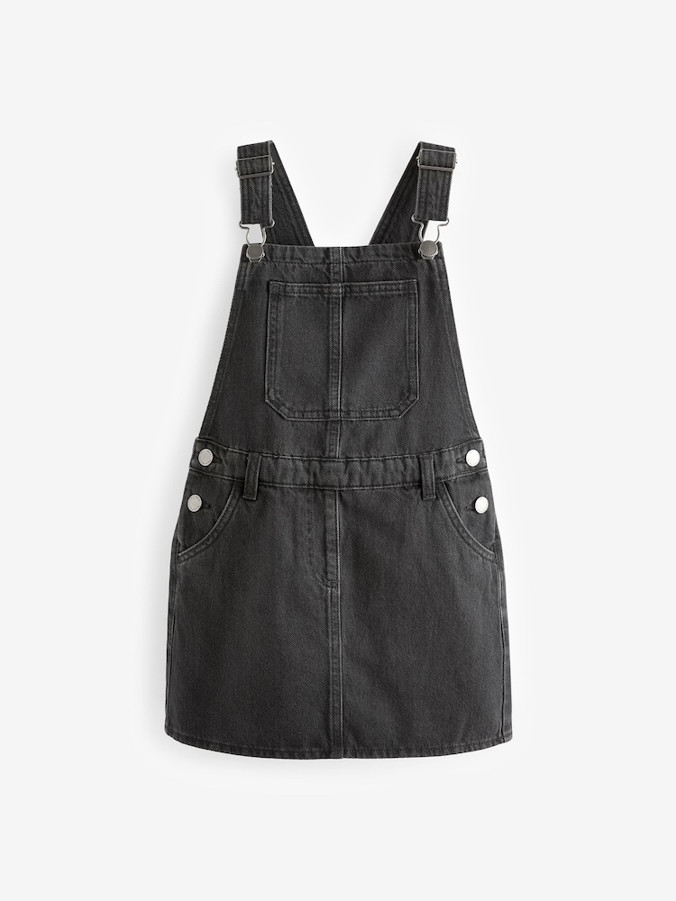 Black Denim Pinafore Dress (3-16yrs) - Image 1 of 3