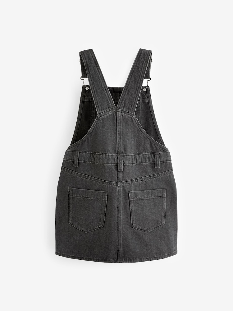 Black Denim Pinafore Dress (3-16yrs) - Image 2 of 3