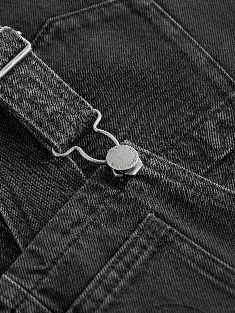 Black Denim Pinafore Dress (3-16yrs) - Image 3 of 3