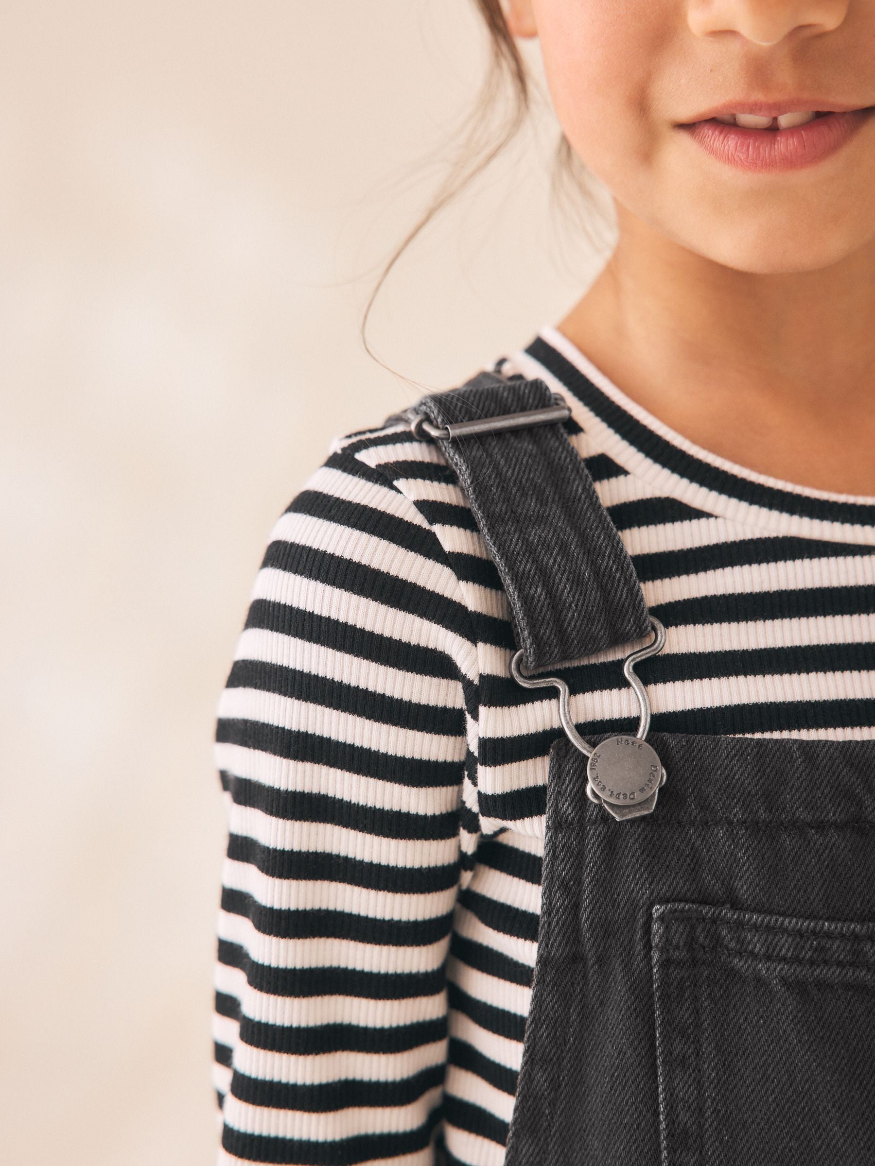Buy Black Denim Pinafore Dress (3-16yrs) from Next USA