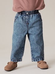 Denim 100% Cotton Wide Leg Jeans (3mths-7yrs) - Image 1 of 4
