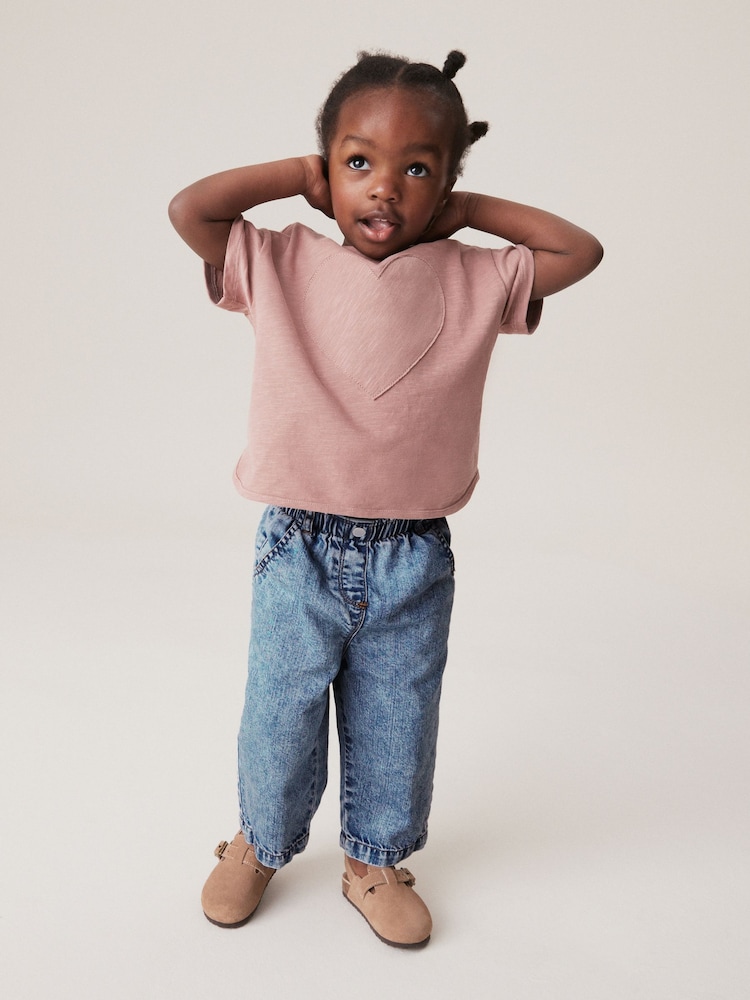 Denim 100% Cotton Wide Leg Jeans (3mths-7yrs) - Image 2 of 4