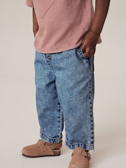 Denim 100% Cotton Wide Leg Jeans (3mths-7yrs) - Image 4 of 4