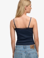SUPERDRY Blue Essential Lace Trim Camisole - Image 4 of 7