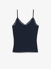 SUPERDRY Blue Essential Lace Trim Camisole - Image 6 of 7