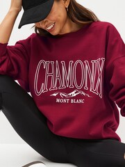 Red Chamonix Graphic Sweatshirt - Image 1 of 6