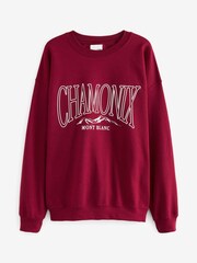 Red Chamonix Graphic Sweatshirt - Image 5 of 6