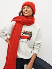 Ecru Graphic Christmas Sweatshirt - Image 1 of 5