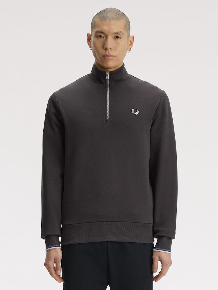 Gris - Sudadera con cremallera de Fred Perry - Imagen 1 de 5