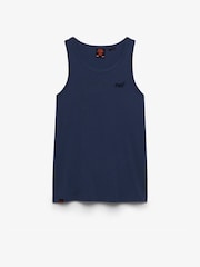 SUPERDRY Blue Unbrushed Essential Logo Vest - Image 6 of 8