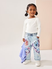 Denim 100% Cotton Butterfly Print Jeans (3mths-6yrs) - Image 2 of 4