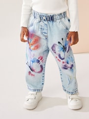 Denim 100% Cotton Butterfly Print Jeans (3mths-6yrs) - Image 4 of 4