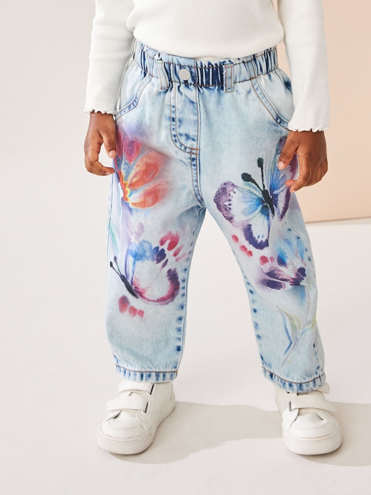 Denim 100% Cotton Butterfly Print Jeans (3mths-6yrs) - Image 4 of 4