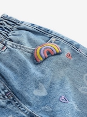 Denim Heart and Rainbow Print 100% Cotton Jeans (3mths-7yrs) - Image 7 of 8