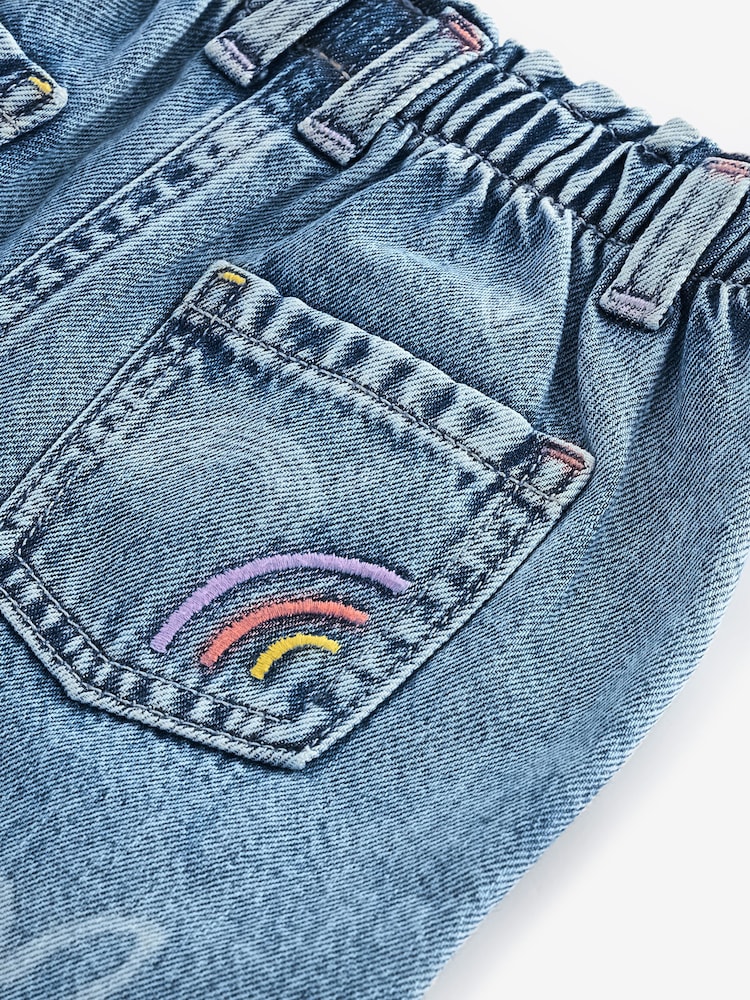 Denim Heart and Rainbow Print 100% Cotton Jeans (3mths-7yrs) - Image 8 of 8