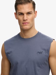 SUPERDRY Blue Essential Logo Tank Top - Image 5 of 7