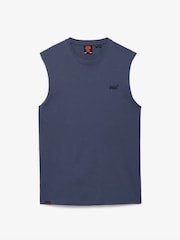 SUPERDRY Blue Essential Logo Tank Top - Image 6 of 7