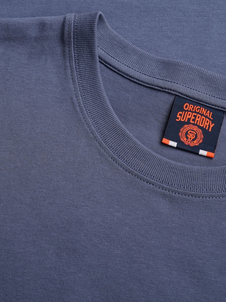 SUPERDRY Blue Essential Logo Tank Top - Image 7 of 7