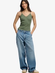 SUPERDRY Green Essential Lace Trim Camisole - Image 4 of 7