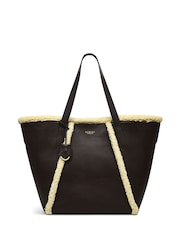 Radley London Park Place - Shearling Large Open-Top Brown Tote Bag - Image 1 of 5
