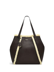 Radley London Park Place - Shearling Large Open-Top Brown Tote Bag - Image 2 of 5