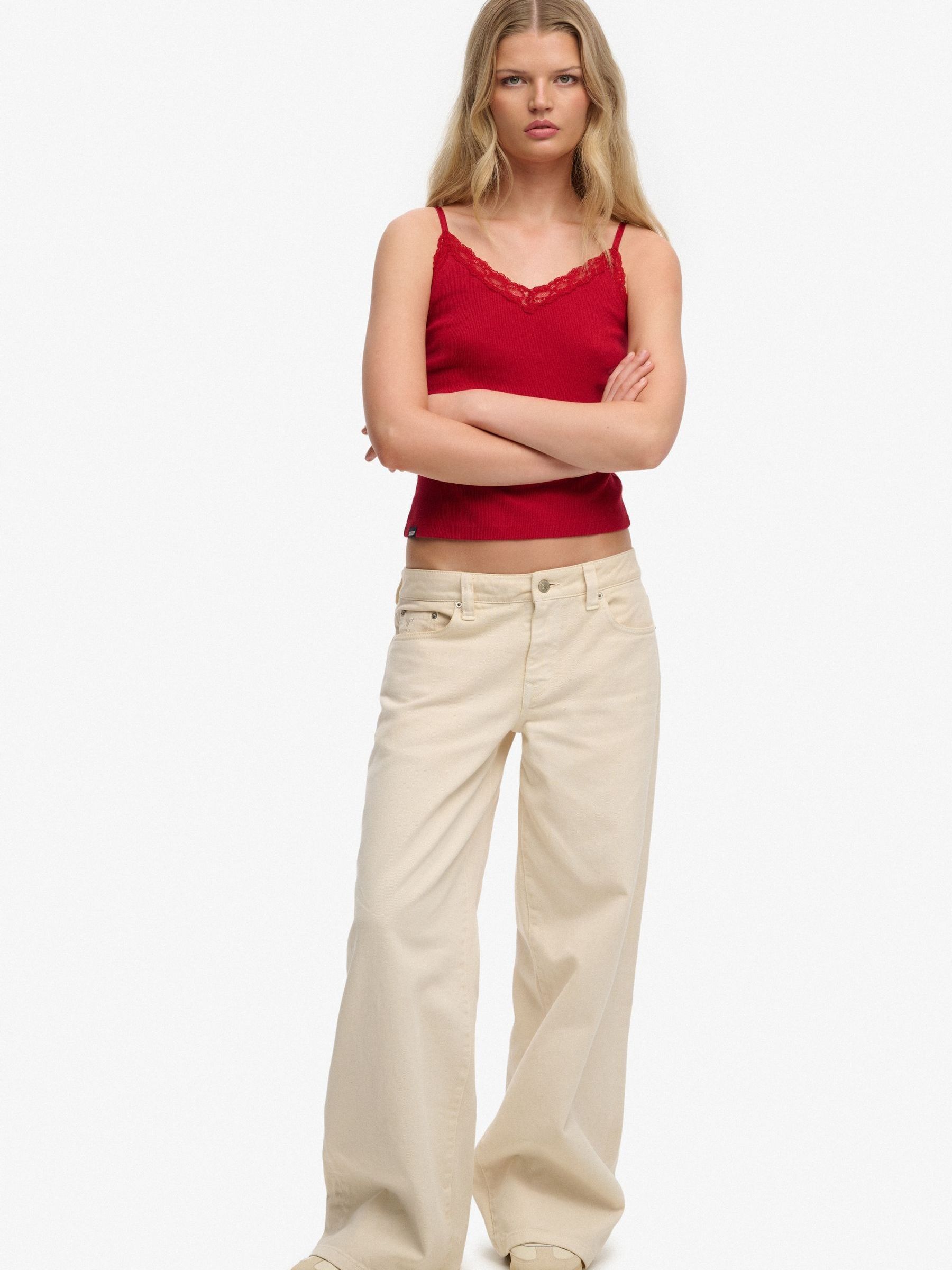 Buy Superdry Red Essential Lace Trim Camisole from Next USA
