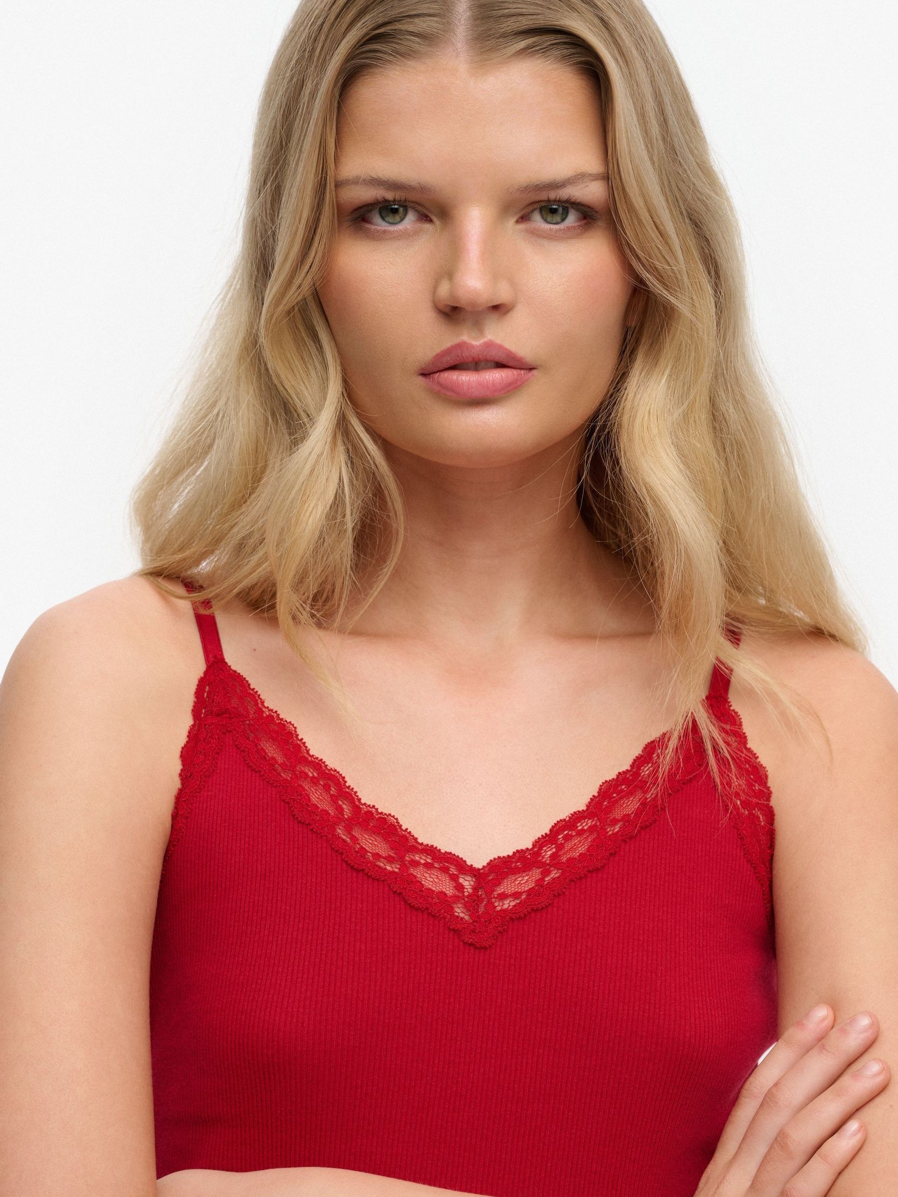 Buy Superdry Red Essential Lace Trim Camisole from Next USA