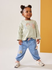 Denim Character Denim 100% Cotton Cargo Trousers (3mths-7yrs) - Image 1 of 8
