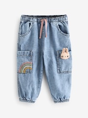 Denim Character Denim 100% Cotton Cargo Trousers (3mths-7yrs) - Image 6 of 8